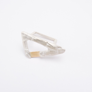 ring, silver + gold